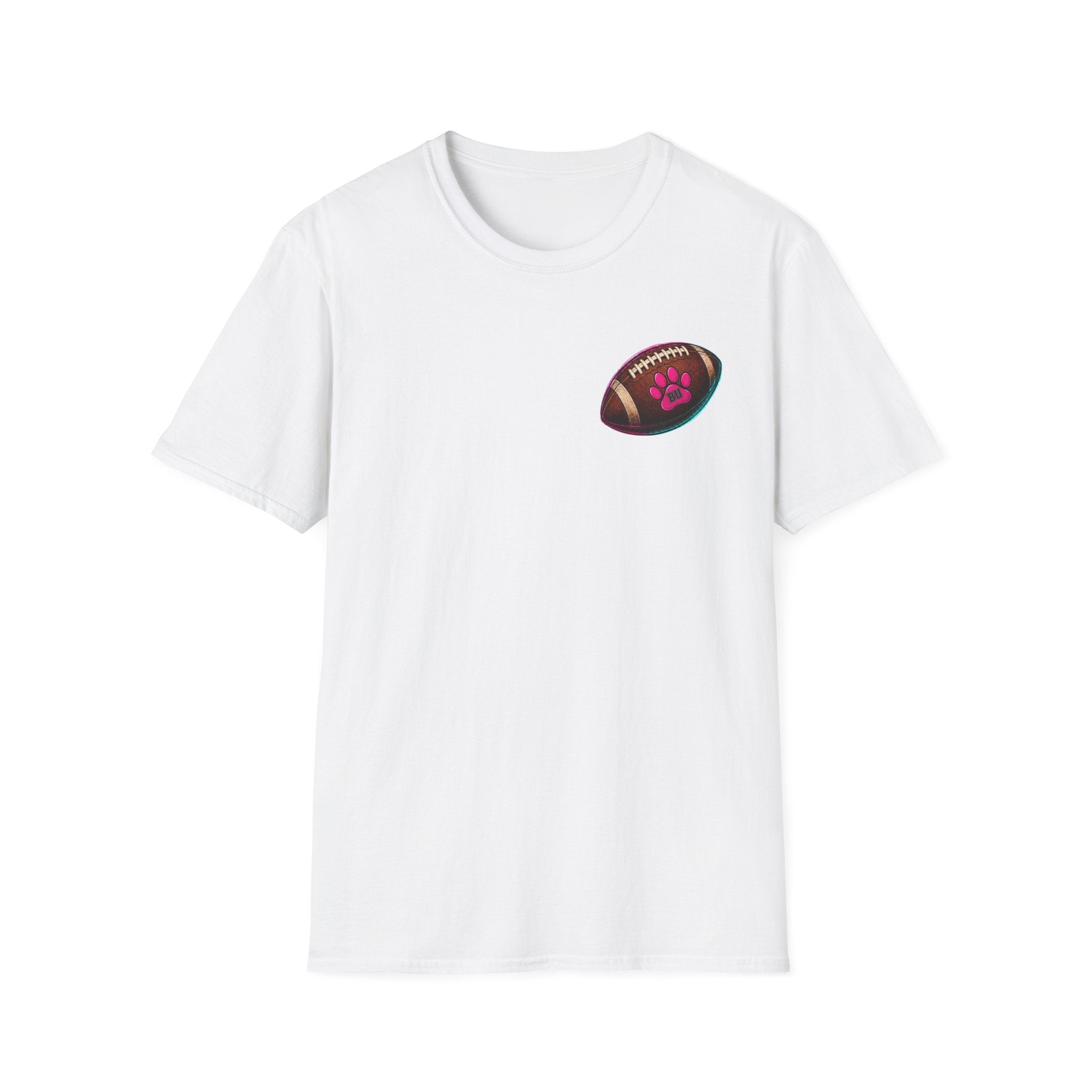 Football Paw Print T-Shirt — Cute Pet Lover Game Day Tee
