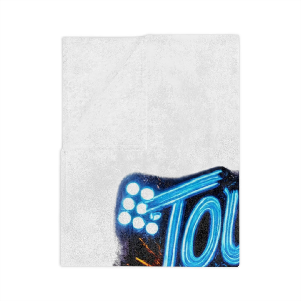 Touchdown French Bulldog Blanket — Football Pup Velveteen Microfiber Throw