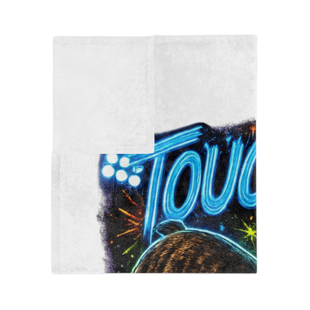 Touchdown French Bulldog Blanket — Football Pup Velveteen Microfiber Throw