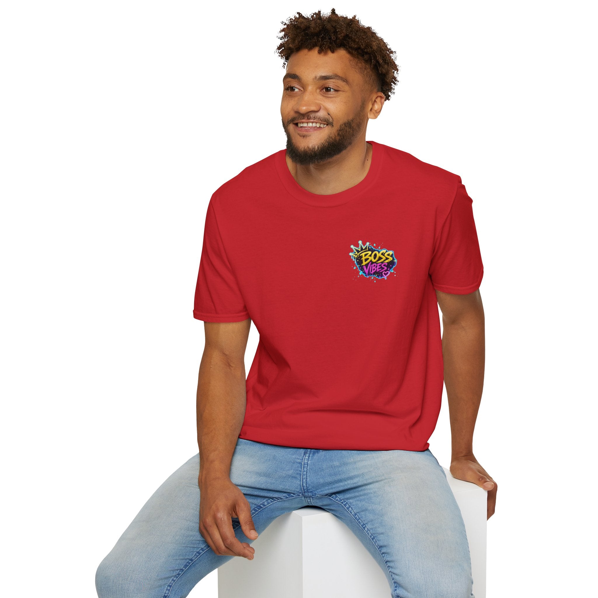 Boss Vibes Graphic T-Shirt — Retro Neon Logo Tee