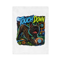 Touchdown French Bulldog Blanket — Football Pup Velveteen Microfiber Throw