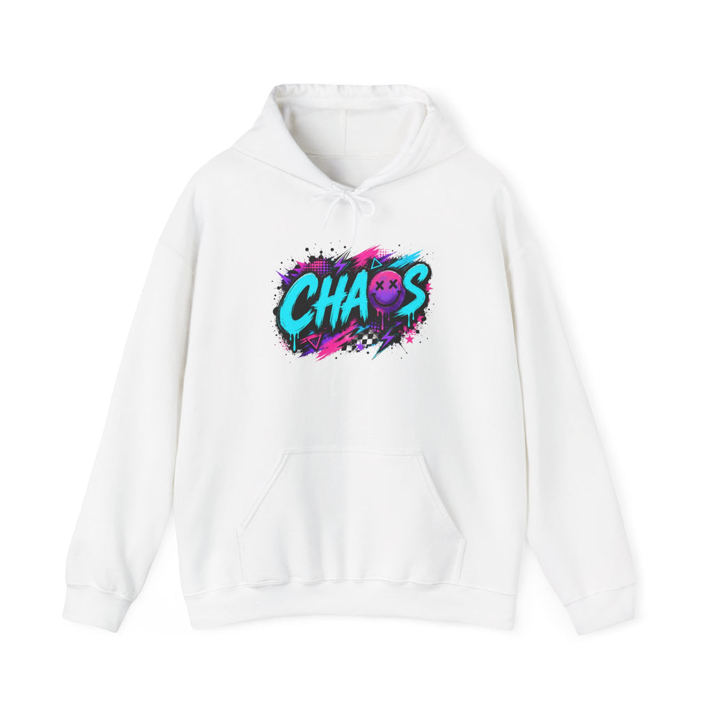 Chaos Neon Frenchis Graphic Hoodie | Colorful Bulldog Back Print
