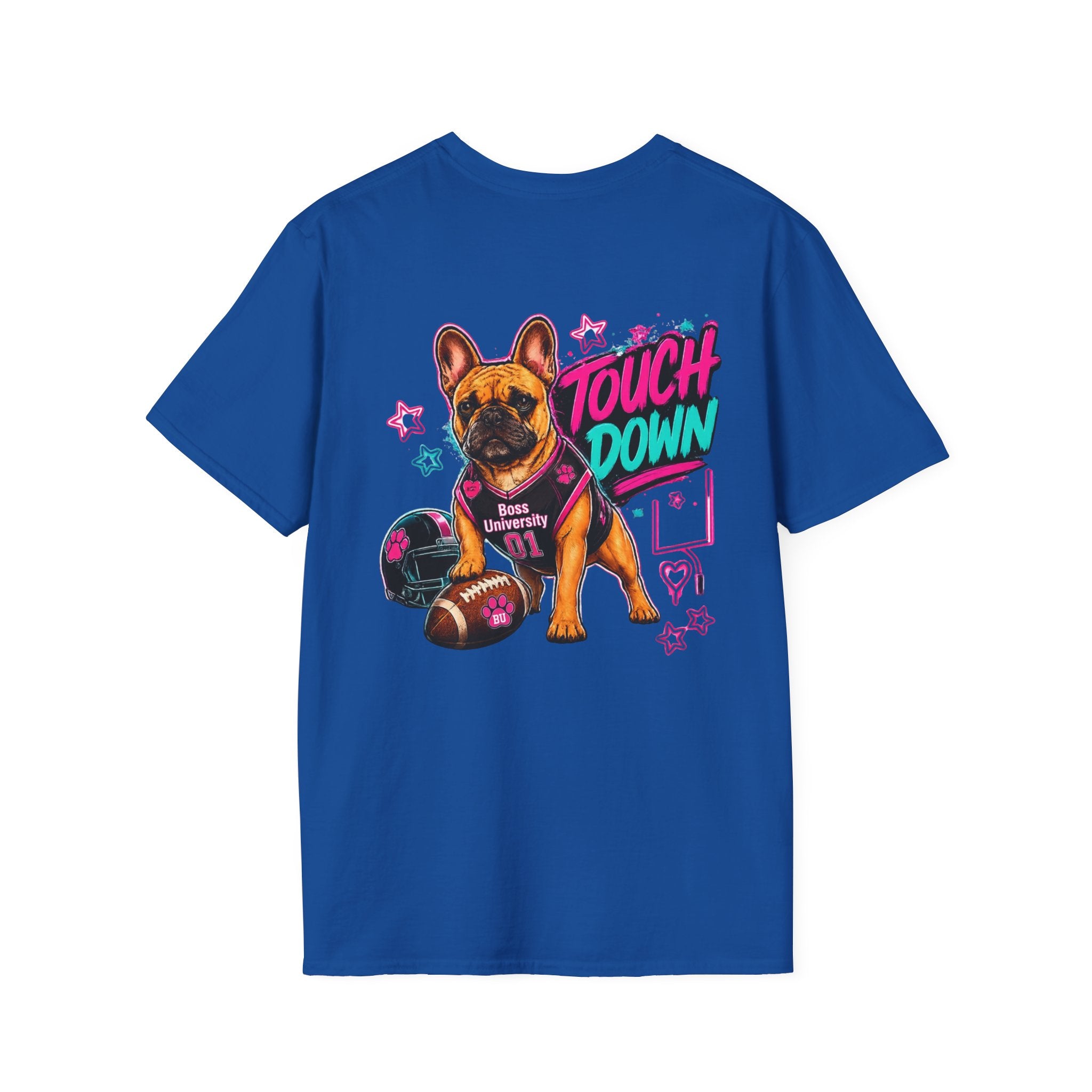 Football Paw Print T-Shirt — Cute Pet Lover Game Day Tee