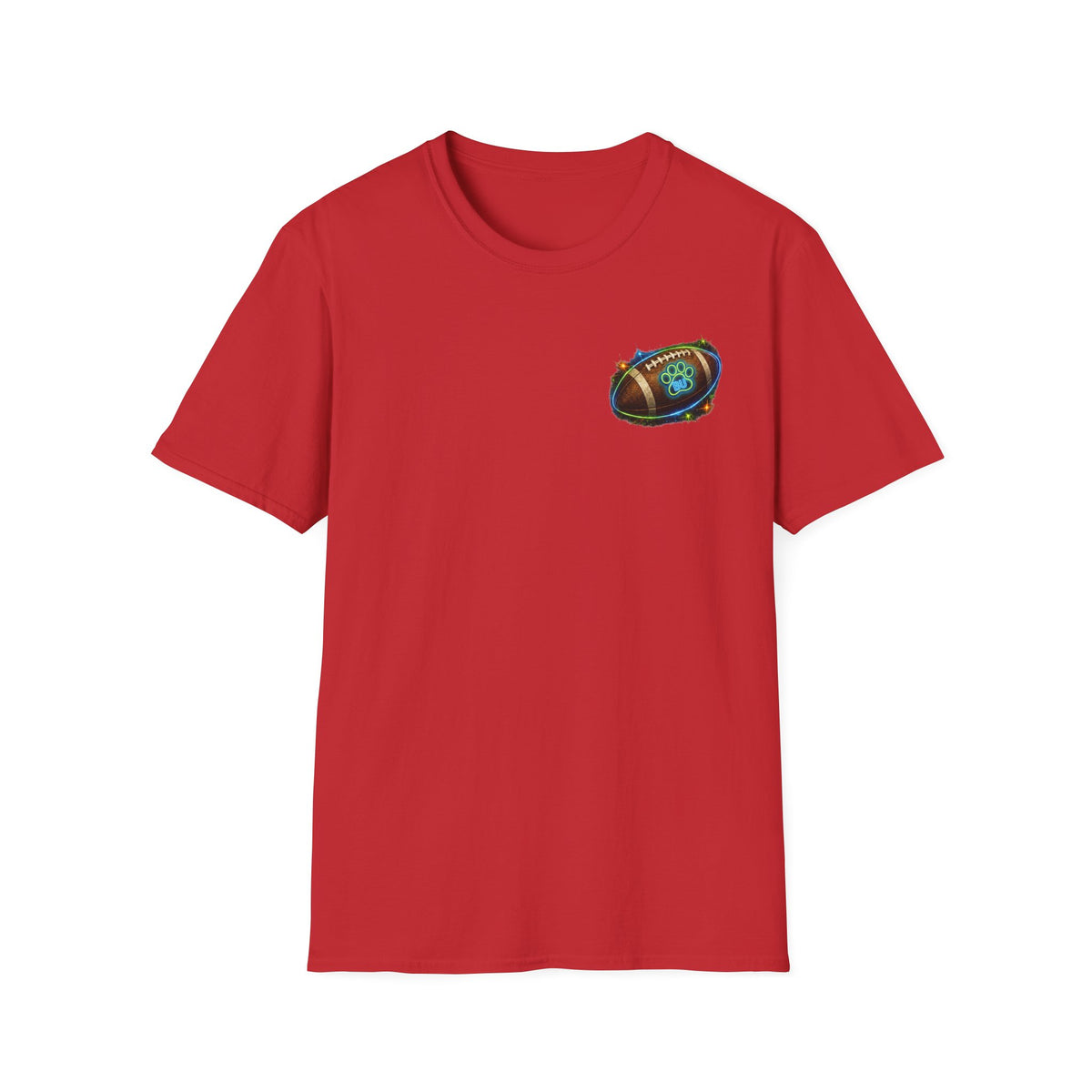 Football Paw Logo T-Shirt — Pet Lover Game Day Tee