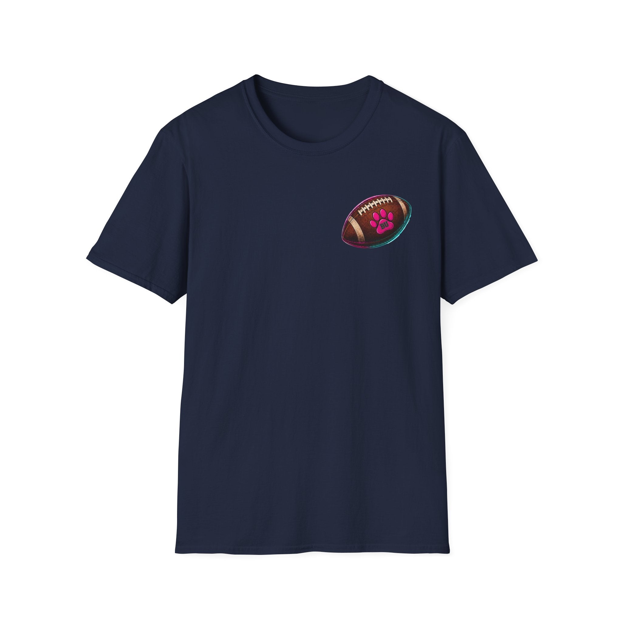 Football Paw Print T-Shirt — Cute Pet Lover Game Day Tee