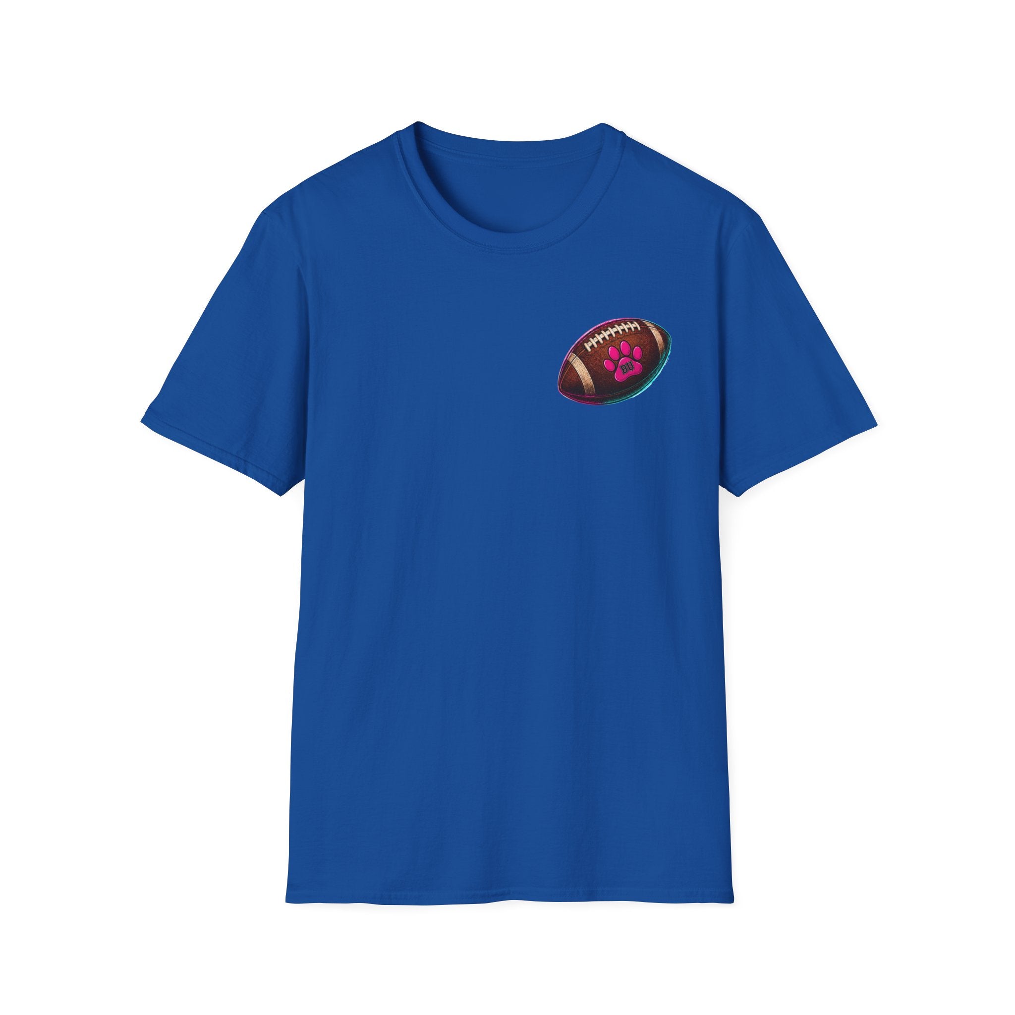 Football Paw Print T-Shirt — Cute Pet Lover Game Day Tee
