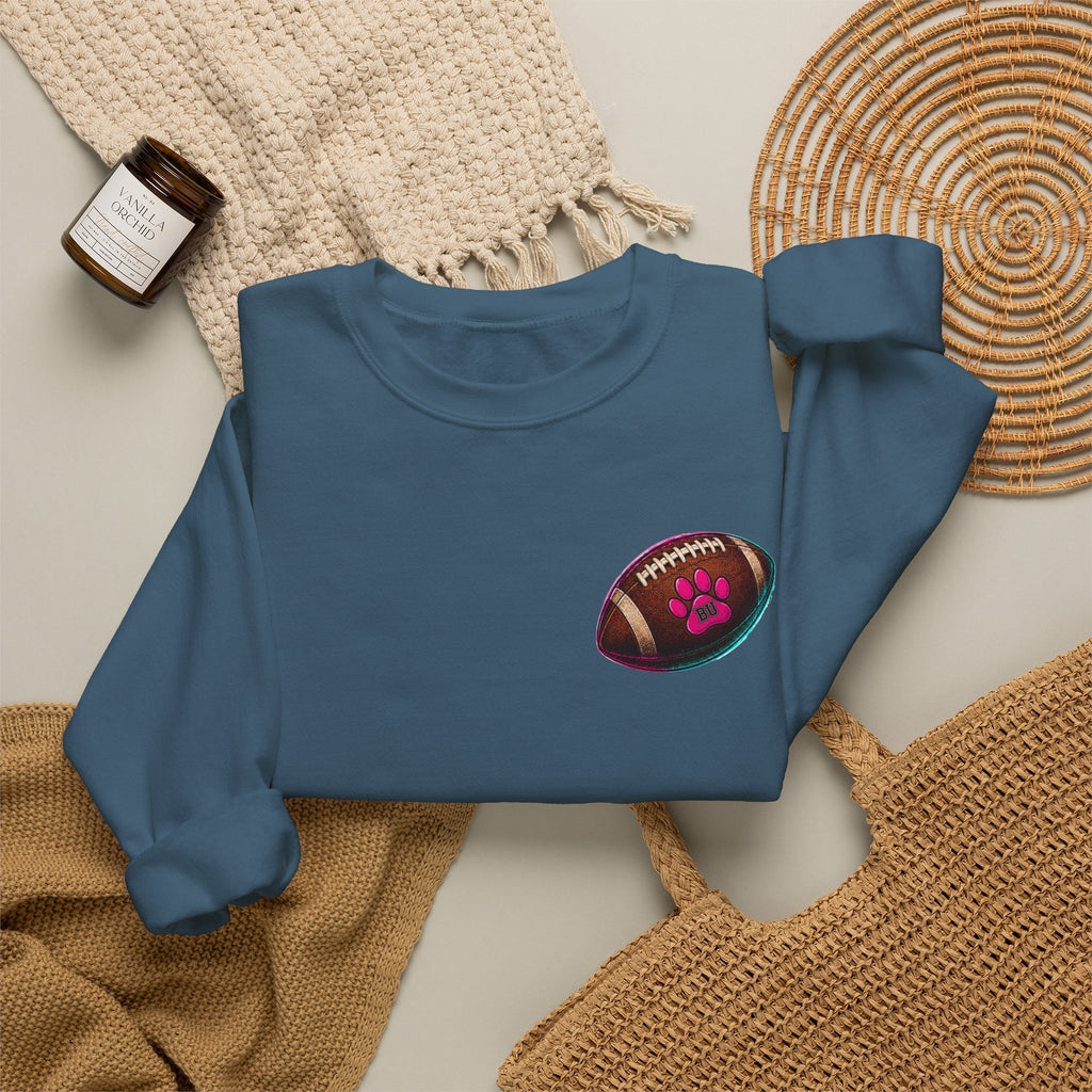 Copy of Football Paw Print T-Shirt — Cute Pet Lover Game Day Tee