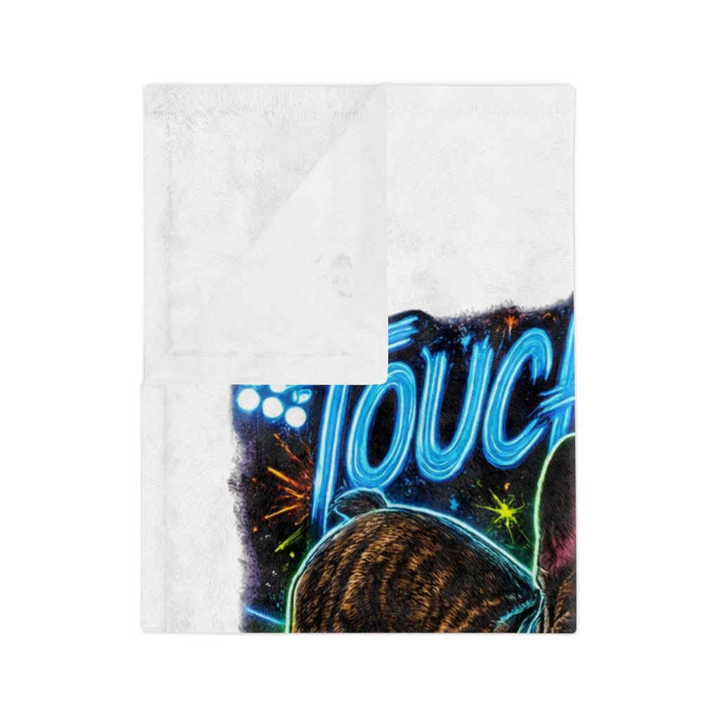 Touchdown French Bulldog Blanket — Football Pup Velveteen Microfiber Throw