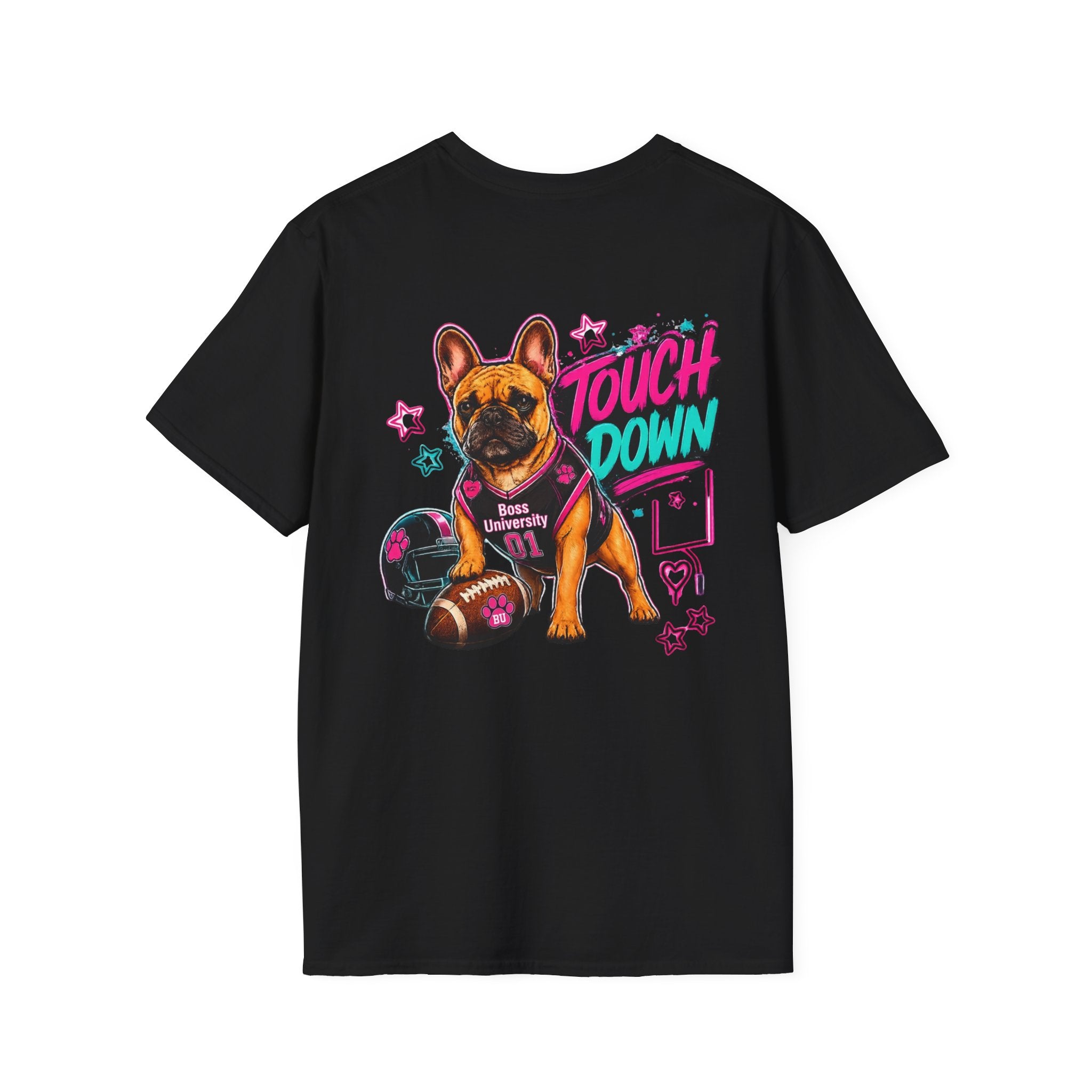 Football Paw Print T-Shirt — Cute Pet Lover Game Day Tee