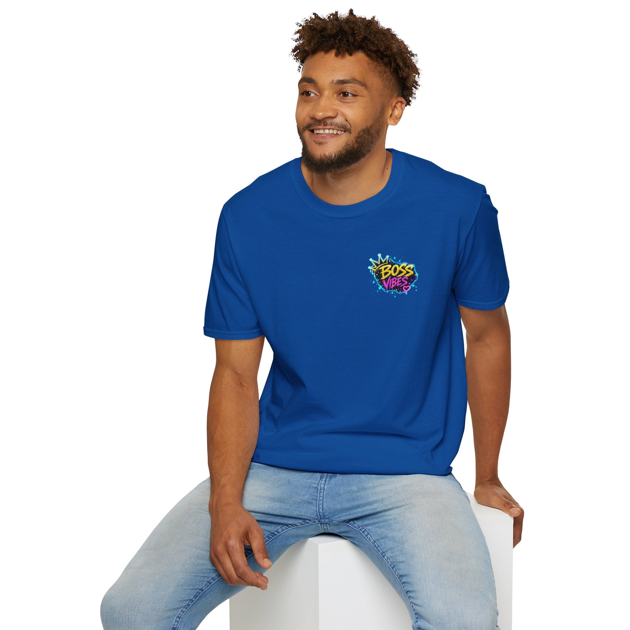 Boss Vibes Graphic T-Shirt — Retro Neon Logo Tee