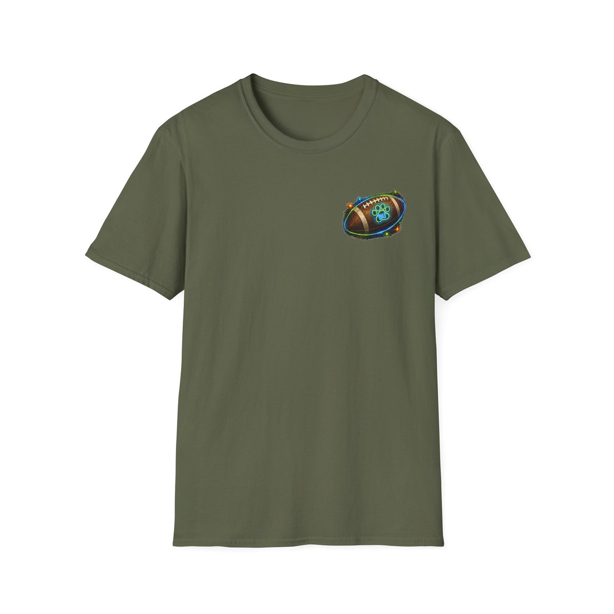 Football Paw Logo T-Shirt — Pet Lover Game Day Tee